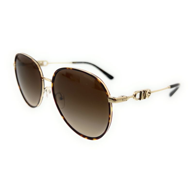 Michael Kors 0mk1128j 101413 Light Gold/Dark Tortoise Round Sunglasses